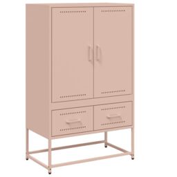 Berkfield Home Highboard Pink 68x39x111.5 cm Steel - thumbnail 2