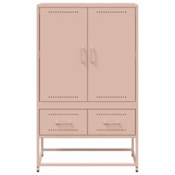 Berkfield Home Highboard Pink 68x39x111.5 cm Steel - thumbnail 5
