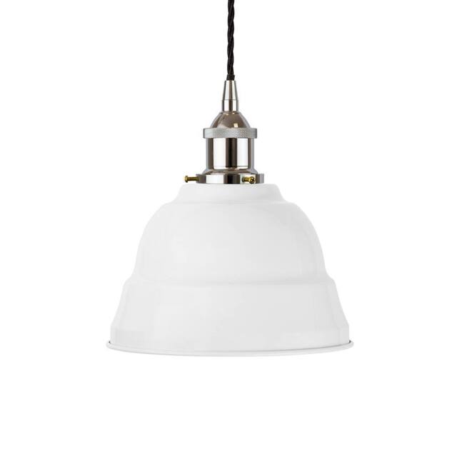 SE Home White Lincoln Pendant Light - Nickel - Black Twisted - image 1