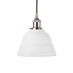 SE Home White Lincoln Pendant Light - Nickel - Black Twisted - thumbnail 1
