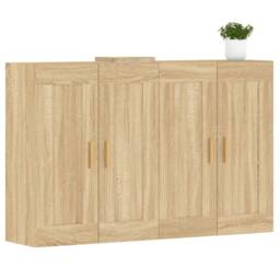 Berkfield Home Wall Mounted Cabinets 2 pcs Sonoma Oak Engineered Wood in Brown - thumbnail 3
