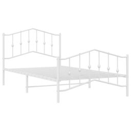 Berkfield Home Metal Bed Frame with Headboard & Footboard White 100x200 cm - thumbnail 4