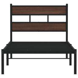 Berkfield Home Bed Frame without Mattress with Headboard Brown Oak 80x200 cm - thumbnail 4