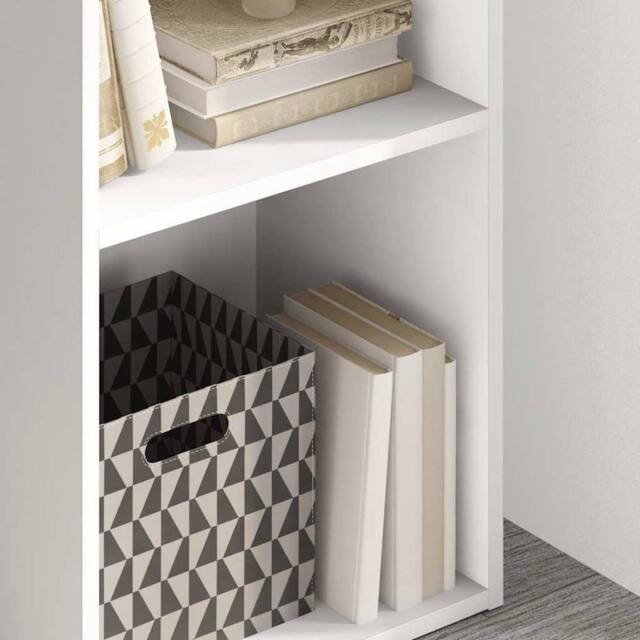 Berkfield Home Classic 2-Tier Book Cabinet White 40x30x76.5 cm Engineered Wood - image 1
