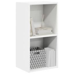 Berkfield Home Classic 2-Tier Book Cabinet White 40x30x76.5 cm Engineered Wood - thumbnail 4
