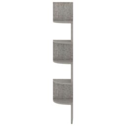 Berkfield Home Wall Corner Shelf Concrete Grey 19x19x123 cm Engineered Wood - Size: 19 x 19 x 123 cm - thumbnail 5
