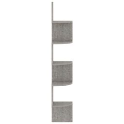 Berkfield Home Wall Corner Shelf Concrete Grey 19x19x123 cm Engineered Wood - Size: 19 x 19 x 123 cm - thumbnail 4