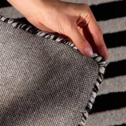 THE RUGS Ted Baker Flux Wool Handwoven Black White Geometric Rug - Size: 200 cm x 290 cm - thumbnail 6