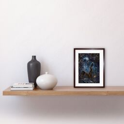 Artery8 Wall Art Print Hubble Space Astronomy The Pillars Of Creation Blue Haze Near Infrared View Of Eagle Nebula Light Silhouettes Of Stars Dust & - thumbnail 2