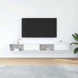 Berkfield Home TV Cabinets 2 pcs White 100x31x25.5 cm Engineered Wood - thumbnail 3