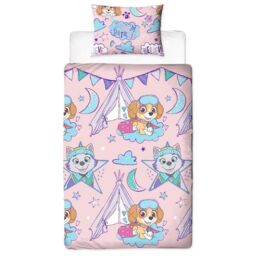Paw Patrol Sleepover Duvet Cover Set in Pink - Size: Single - thumbnail 1