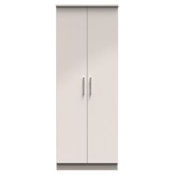 Ready Assembled 2 U Windsor Tall Double Hanging Wardrobe (Ready Assembled) in Taupe - thumbnail 1