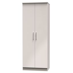 Ready Assembled 2 U Windsor Tall Double Hanging Wardrobe (Ready Assembled) in Taupe - thumbnail 3