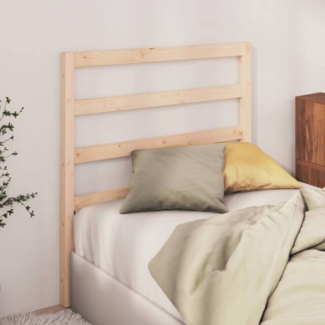 Berkfield Home Beautiful Bed Headboard 95x4x100 cm Solid Wood Pine in Light Tan - Size: 95 x 4 x 100 cm - image 1