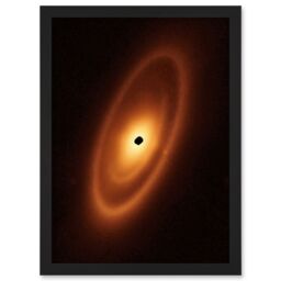 Artery8 NASA James Webb Telescope Fomalhaut Planetary System Artwork Framed Wall Art Print A4 in Black - thumbnail 1