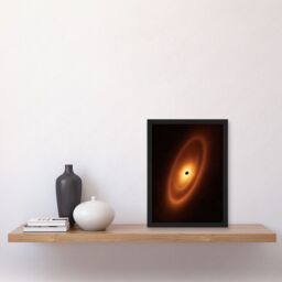 Artery8 NASA James Webb Telescope Fomalhaut Planetary System Artwork Framed Wall Art Print A4 in Black - thumbnail 2