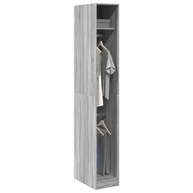 Berkfield Home Wardrobe Grey Sonoma 30x50x200 cm Engineered Wood - Size: 30 x 50 x 200 cm - image 1