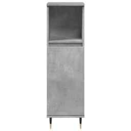 Berkfield Home Bathroom Cabinet Concrete Grey 30x30x100 cm Engineered Wood - Size: 30 x 30 x 100 cm - thumbnail 4