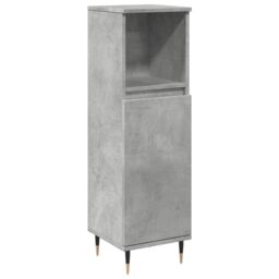 Berkfield Home Bathroom Cabinet Concrete Grey 30x30x100 cm Engineered Wood - Size: 30 x 30 x 100 cm - thumbnail 2