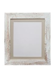 Frames & Mirrors 4U Metro Distressed White Frame with Light Grey Mount for Image Size A3 - thumbnail 1