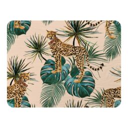 Benjamin Tate Design Tropical Cheetah Blanket in Natural - Size: 120 cm x 150 cm - thumbnail 1