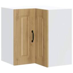Berkfield Home Kitchen Wall Corner Cabinet Kalmar Artisan Oak Engineered Wood in Brown - thumbnail 3