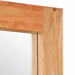 Berkfield Home Mirror 70x50 cm Solid Wood Acacia & Glass in Brown - thumbnail 6
