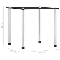 Berkfield Home Nesting Tables 3 pcs Black Tempered Glass - thumbnail 8