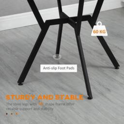 STILVORA Dining Table 90cm with wooden structure brown - thumbnail 7
