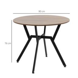 STILVORA Dining Table 90cm with wooden structure brown - thumbnail 4