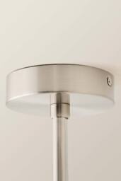 ValueLights Susie Glass Lantern Lamp Shade Adjustable Pendant Ceiling Light & Bulb in Silver - thumbnail 5