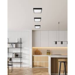 Netlighting Puccy Flush Ceiling Light Black LED Dimmable 3000K - thumbnail 4