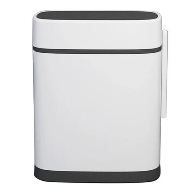 KORVIXA 15cm Narrow Bathroom Gap Trash Can in White - Size: 0.6m2 - image 1