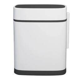 KORVIXA 15cm Narrow Bathroom Gap Trash Can in White - Size: 0.6m2 - thumbnail 1