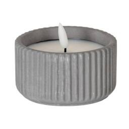 Hill Interiors Luxe Collection Ribbed Table Lamp 9cm x 7cm x 7cm in Grey - Size: 9 cm x 7 cm x 7 cm - thumbnail 3