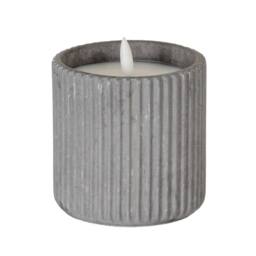 Hill Interiors Luxe Collection Ribbed Table Lamp 9cm x 7cm x 7cm in Grey - Size: 9 cm x 7 cm x 7 cm - thumbnail 1