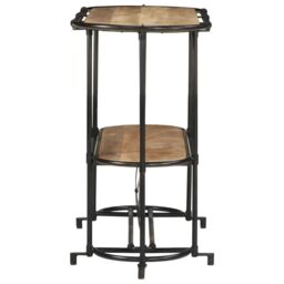 Berkfield Home Console Table 110x42x76 cm Solid Wood Rough Mango in Brown - Size: 110 x 42 x 76 cm - thumbnail 5