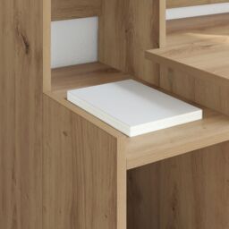 Berkfield Home Desk with Desk Lamps with Shelf with Storage Artisan oak Engineered wood in Brown - thumbnail 5