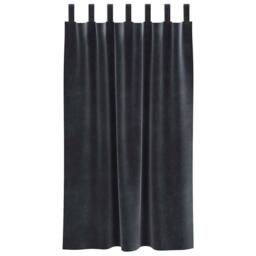 Berkfield Home Modern Blackout Curtains with Hanging Loops 2 pcs Dark Grey Velvet - thumbnail 4