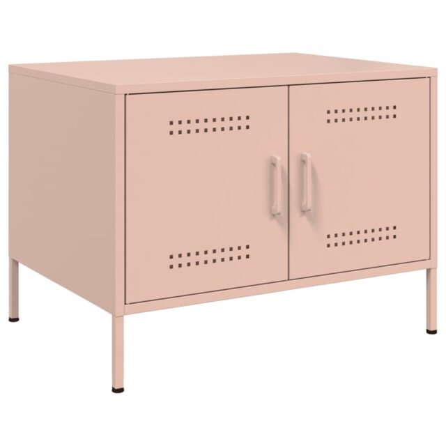 Berkfield Home Coffee Table Pink 68x50x50.5 cm Steel - image 1
