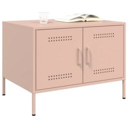 Berkfield Home Coffee Table Pink 68x50x50.5 cm Steel - thumbnail 3