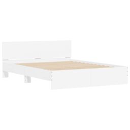 Berkfield Home Bed Frame with LED without Mattress White 160x200 cm - thumbnail 6