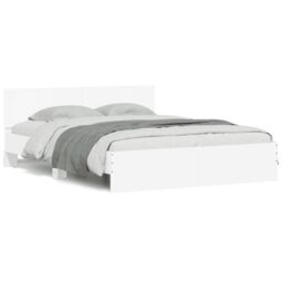Berkfield Home Bed Frame with LED without Mattress White 160x200 cm - thumbnail 5