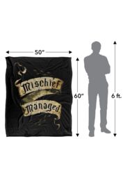 Harry Potter Mischief Managed Officially Licensed Silky Touch Super Soft Throw Blanket 152x127 cm in White - thumbnail 5