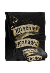 Harry Potter Mischief Managed Officially Licensed Silky Touch Super Soft Throw Blanket 152x127 cm in White - thumbnail 2