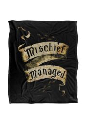 Harry Potter Mischief Managed Officially Licensed Silky Touch Super Soft Throw Blanket 152x127 cm in White - thumbnail 1