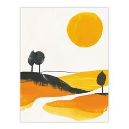 "Artery8 Abstract Tuscany Field Yellow Orange Italy Summer Wall Art Print - Size: W18"" x H24""" - thumbnail 1