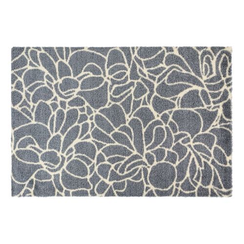 JVL Mega Doormat - 50x75cm, Floral in Blue - Size: 75 cm x 150 cm - image 1