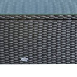Wyld Haus Niyo Black Rattan Rectangular Outdoor Coffee Table Tempered Glass Top - thumbnail 6