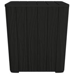 Berkfield Home Garden Table with Removable Lid Black Polypropylene